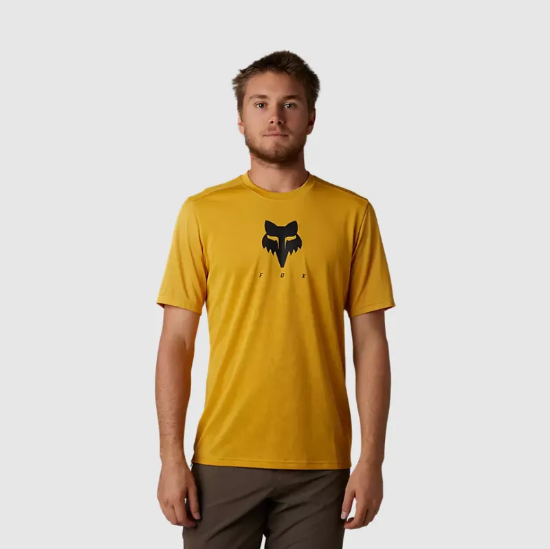 Fox Racing Ranger Tru Dri Short Sleeve Jersey in Daffodil-1